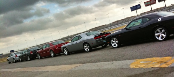 txGarage on the infield track at Texas Motor Speedway for the SRT Track Experience