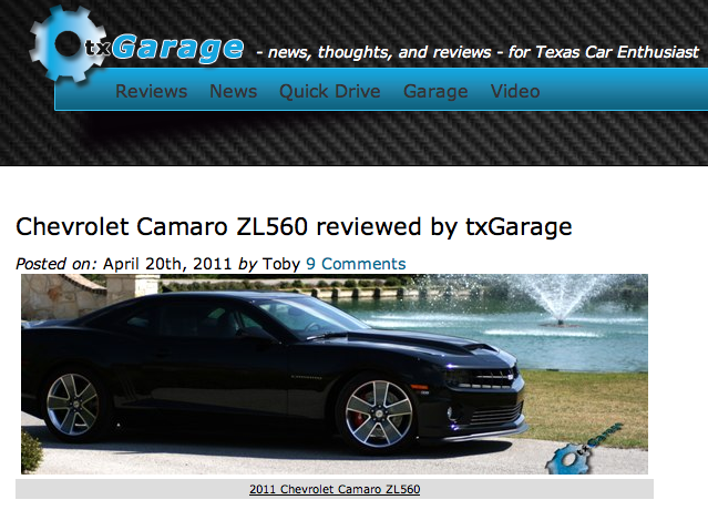 Top Review: the 2011 Camaro ZL560