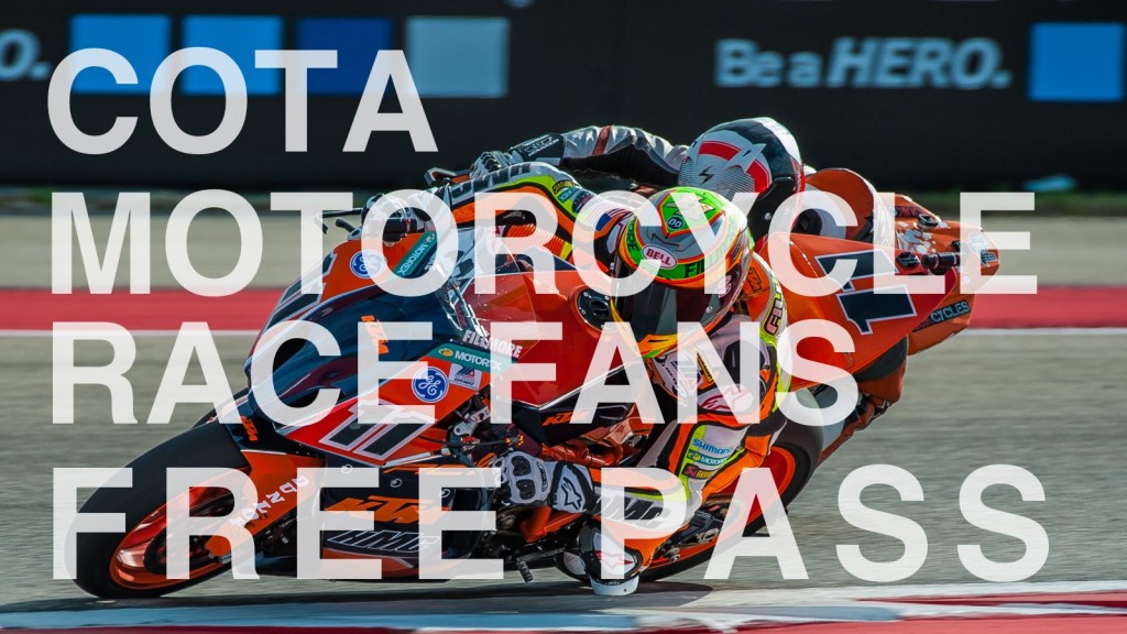 Free Pass for Motorcycle Race Fans at COTA